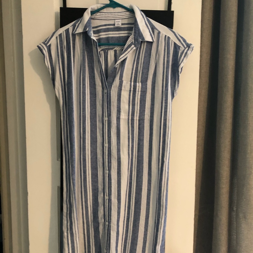 Button down shift dress